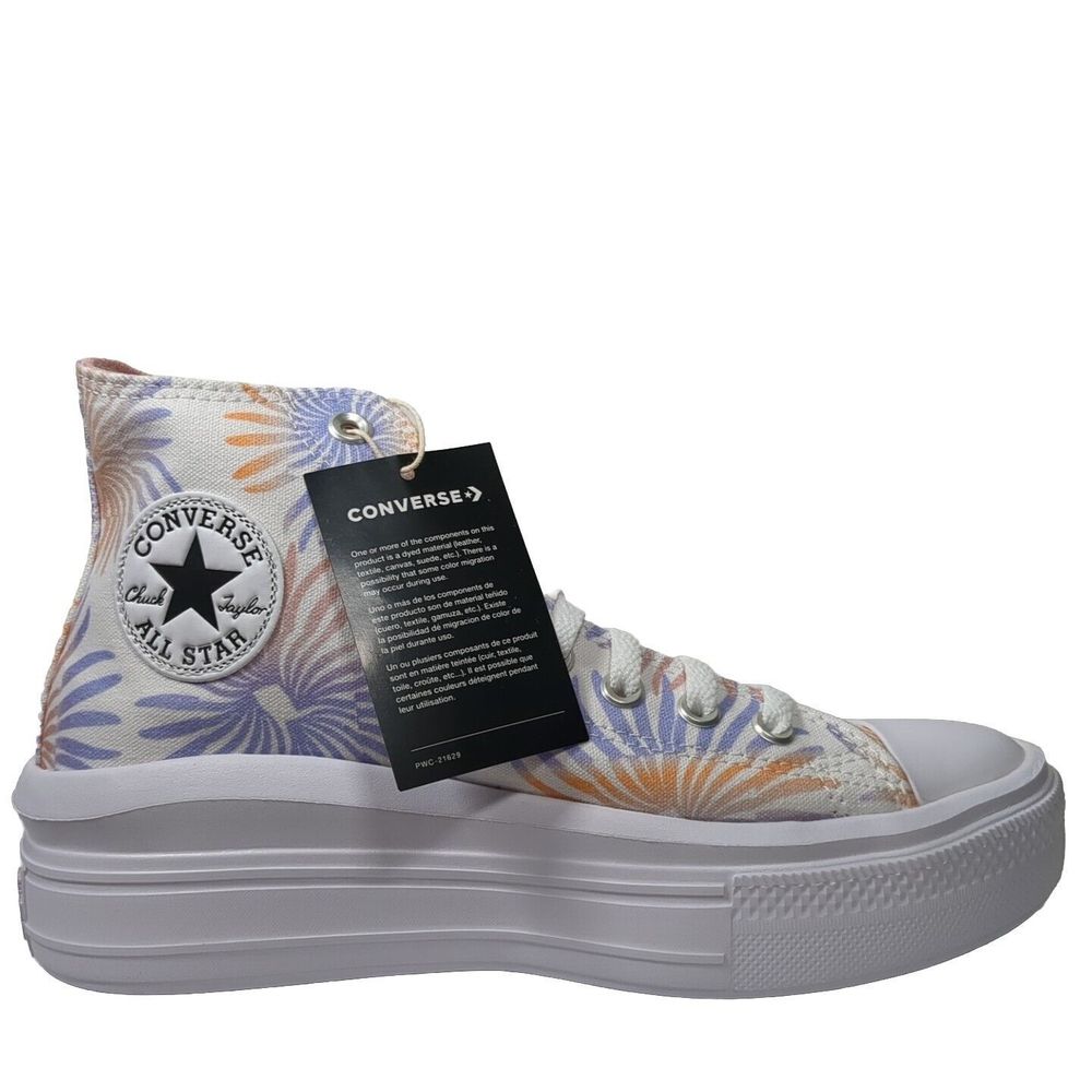 Converse Chuck Taylor All Star Move Floral Women's HighTop Platform Shoes Size 9